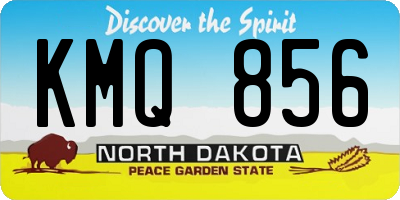 ND license plate KMQ856