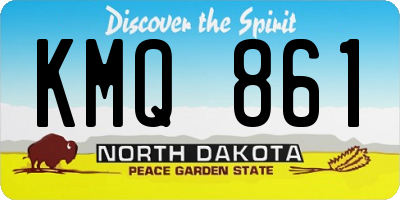 ND license plate KMQ861