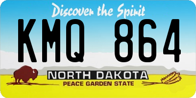 ND license plate KMQ864