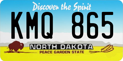 ND license plate KMQ865