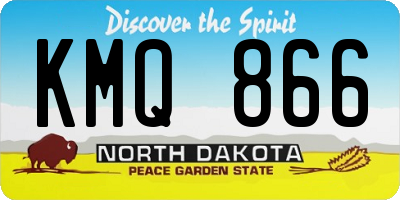ND license plate KMQ866