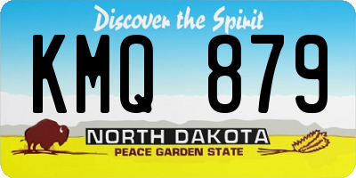 ND license plate KMQ879