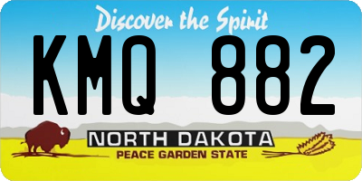 ND license plate KMQ882