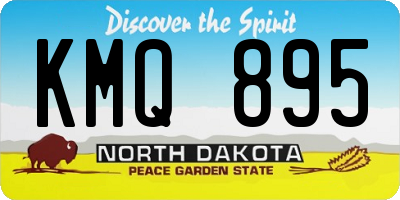 ND license plate KMQ895