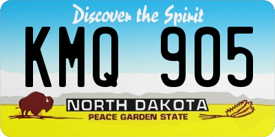 ND license plate KMQ905