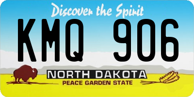 ND license plate KMQ906