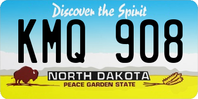 ND license plate KMQ908