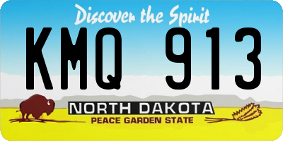 ND license plate KMQ913