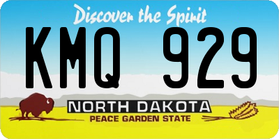 ND license plate KMQ929