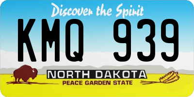 ND license plate KMQ939