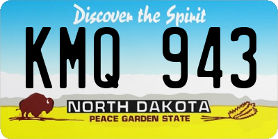 ND license plate KMQ943