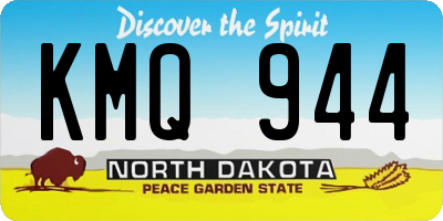 ND license plate KMQ944