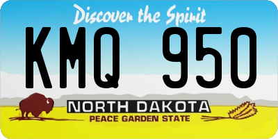 ND license plate KMQ950