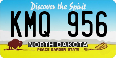 ND license plate KMQ956