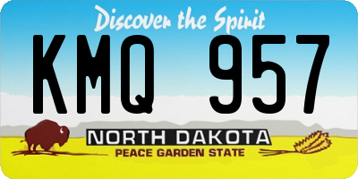 ND license plate KMQ957