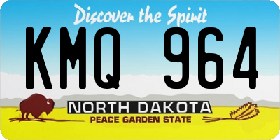 ND license plate KMQ964