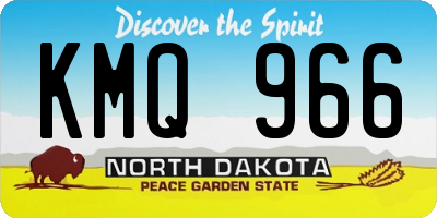 ND license plate KMQ966