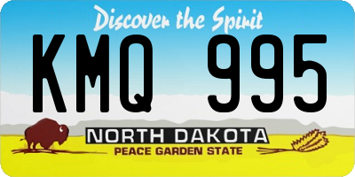 ND license plate KMQ995