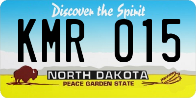 ND license plate KMR015
