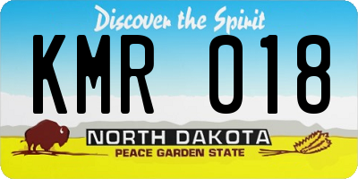 ND license plate KMR018