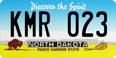 ND license plate KMR023