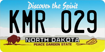 ND license plate KMR029
