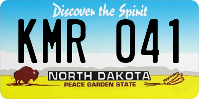 ND license plate KMR041