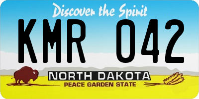 ND license plate KMR042