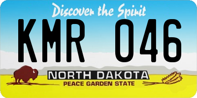 ND license plate KMR046