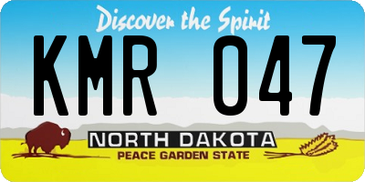 ND license plate KMR047