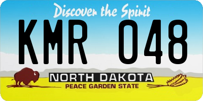 ND license plate KMR048