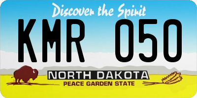 ND license plate KMR050