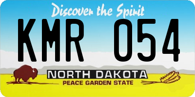 ND license plate KMR054