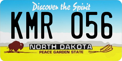 ND license plate KMR056