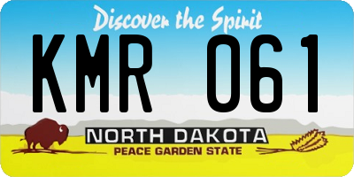 ND license plate KMR061