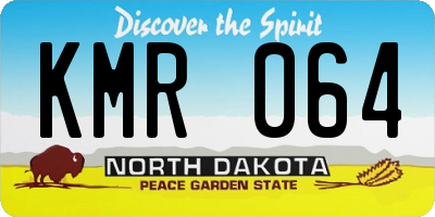 ND license plate KMR064