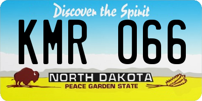 ND license plate KMR066