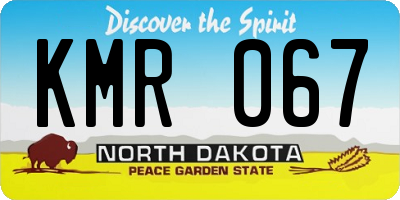 ND license plate KMR067