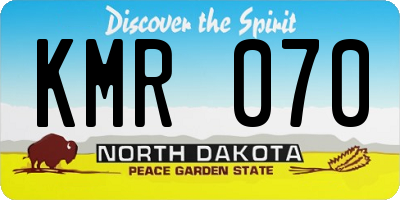 ND license plate KMR070