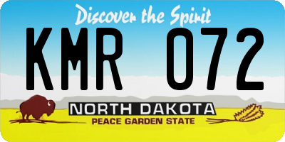 ND license plate KMR072