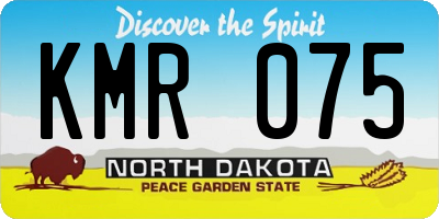 ND license plate KMR075