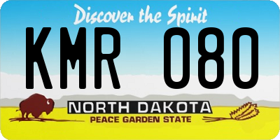 ND license plate KMR080