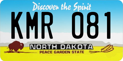 ND license plate KMR081