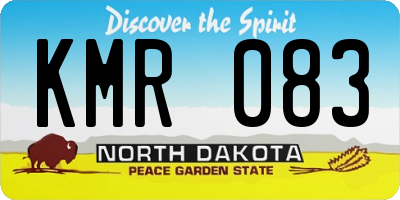 ND license plate KMR083