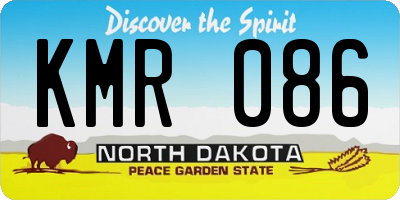ND license plate KMR086