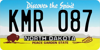 ND license plate KMR087