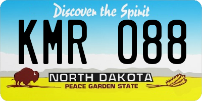 ND license plate KMR088