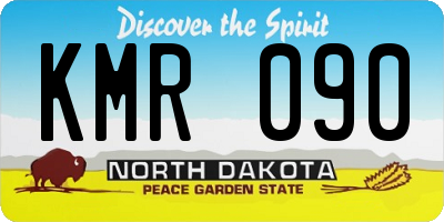 ND license plate KMR090