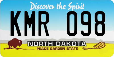 ND license plate KMR098