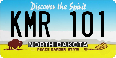 ND license plate KMR101